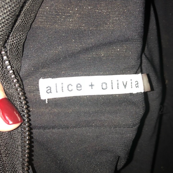 NWOT Alice + Olivia zip mesh back mini Dress - Picture 7 of 7